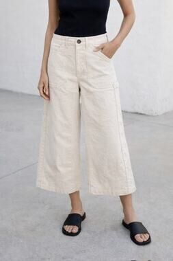 G. Label by Goop Juan Paul Workwear Culottes Pants in Natural 25